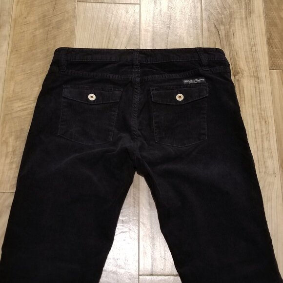 VTG Polo Jeans Company 8x30 Mid Rise Corduroy Pants Rigid Cotton Boot Cut Black - Picture 6 of 11